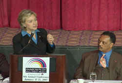 Close-up on National Politics: Hillary Clinton & Jesse Jackson, Legacy, Inc.